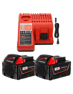 Paquete 2 Baterías 5.0Ah 18V y Cargador WORTHMAH