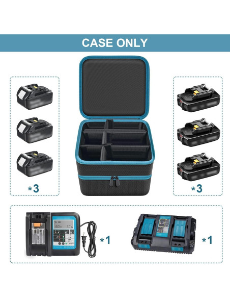 Funda de Almacenamiento para Baterías Tanmqin 10 Compartimentos