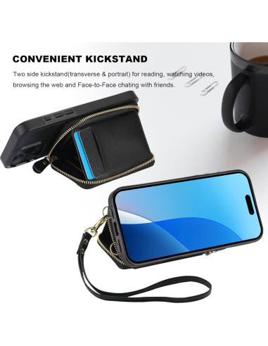 Cartera Bocasal con Bloqueo RFID para iPhone 16 Pro Max