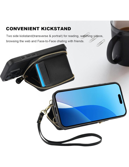 Cartera Bocasal con Bloqueo RFID para iPhone 16 Pro Max