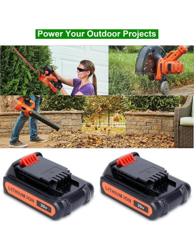 Baterías de Litio 20V Black & Decker LBXR20 - Paquete de 2
