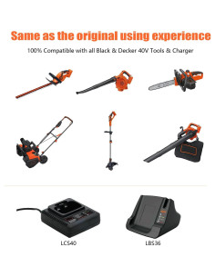 Batería de Reemplazo 3.0Ah TenHutt para Black&Decker 40V 2