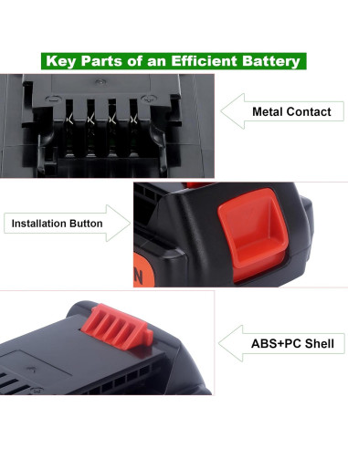 Baterías de Litio 20V Black & Decker LBXR20 - Paquete de 2
