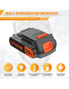 Batería de 20V MAX 2.0Ah Black+Decker para Herramientas 2