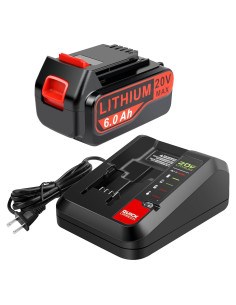 Combo Batería 20V 6.0Ah y Cargador Black y Decker LBX4020