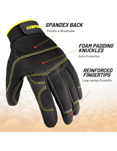 Guantes de Trabajo JUMPHIGH para Mujeres - 2 Pares, Talla S