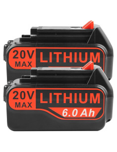 Futurebatt Baterías 20V 6.0Ah para Black+Decker - Paquete 2