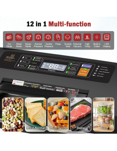 Sellador al vacío automático LKKNC SV636 130W 95kPa negro 2