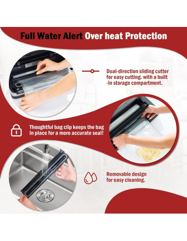 Sellador al vacío automático LKKNC SV636 130W 95kPa negro