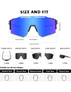 Gafas de sol deportivas TR90 Eninedeuisou UV400 para ciclismo 2