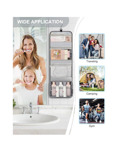 Bolsa de Aseo Colgante Relavel Grande Impermeable Negro