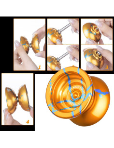 Yoyo Profesional MAGICYOYO N11 Azul Dorado + Kit Completo 2