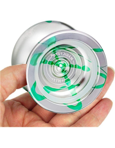 Yoyo Profesional MAGICYOYO N11 - Aluminio Verde y Negro