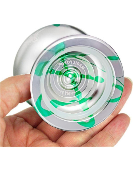 Yoyo Profesional MAGICYOYO N11 - Aluminio Verde y Negro