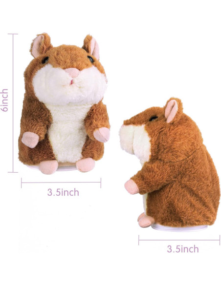 Hamster Hablante Homily Electrónico para Niños 24.59 cm