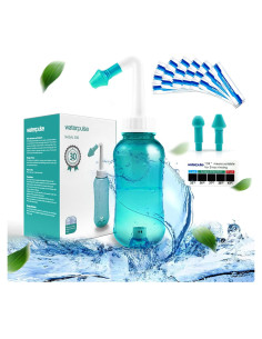 Botella de Lavado Nasal Waterpulse 300ml Verde para Adultos y Niños