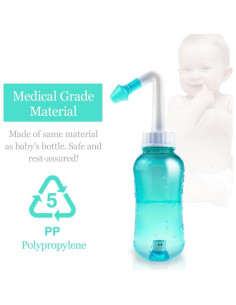 Botella de Lavado Nasal Waterpulse 300ml Verde para Adultos y Niños 2