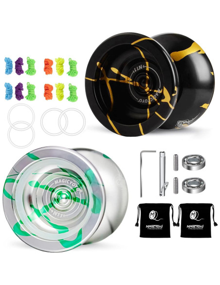 Yoyo Profesional MAGICYOYO N11 - Aluminio Verde y Negro