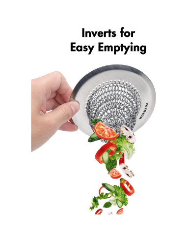 Colador de Fregadero Wokdada de Acero Inoxidable 304 con Tapón