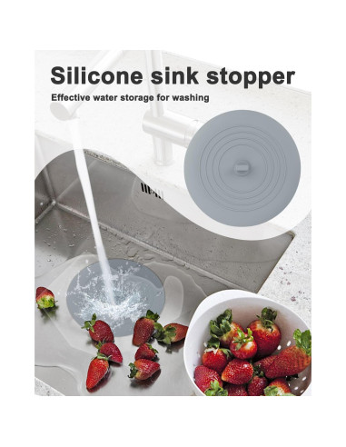 Colador de Fregadero Wokdada de Acero Inoxidable 304 con Tapón