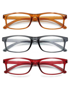 Paquete de 3 Gafas de Lectura CVVTSPE Anti-Luz Azul UV400