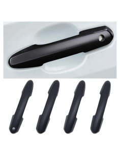 Cubierta Protectora Manija Puerta Auto Zacxoxsr Negro Mate