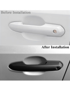 Cubierta Protectora Manija Puerta Auto Zacxoxsr Negro Mate 2