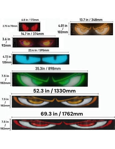 Lámpara Ocular Colorida Suave YOUBISON 19.1x89.9cm LED Programable