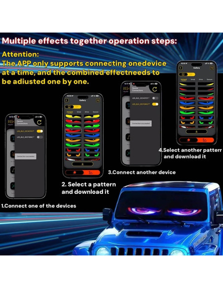 Lámpara Ocular Colorida Suave YOUBISON 19.1x89.9cm LED Programable