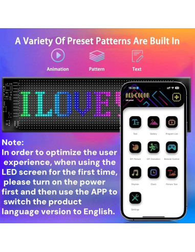 Lámpara Ocular Colorida Suave YOUBISON 19.1x89.9cm LED Programable