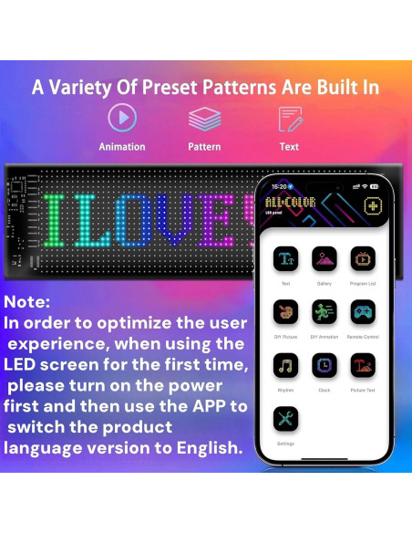 Lámpara Ocular Colorida Suave YOUBISON 19.1x89.9cm LED Programable