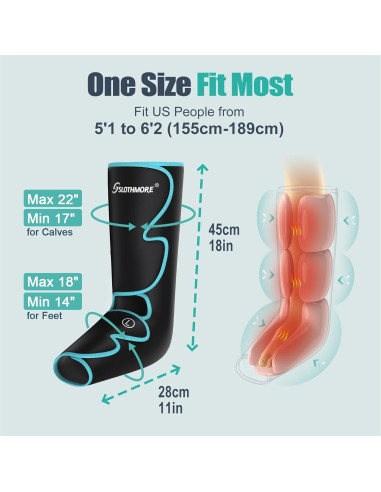 Masajeador de Piernas Slothmore con Calor y Compresión 6 Modos