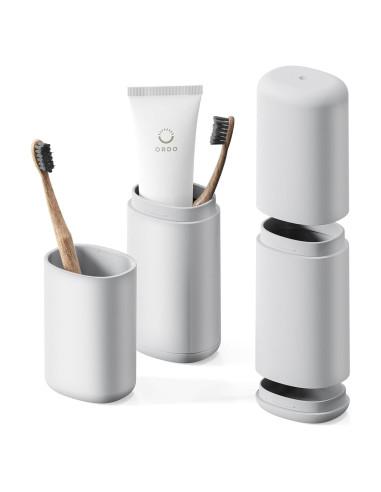 Estuche de Cepillo de Dientes de Viaje Baluca con Vaso - Gris