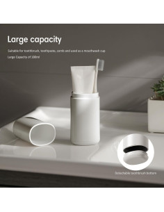 Estuche de Cepillo de Dientes de Viaje Baluca con Vaso - Gris 2