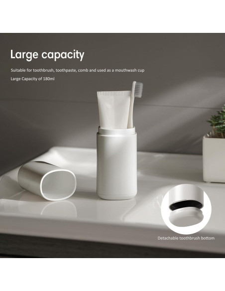 Estuche de Cepillo de Dientes de Viaje Baluca con Vaso - Gris