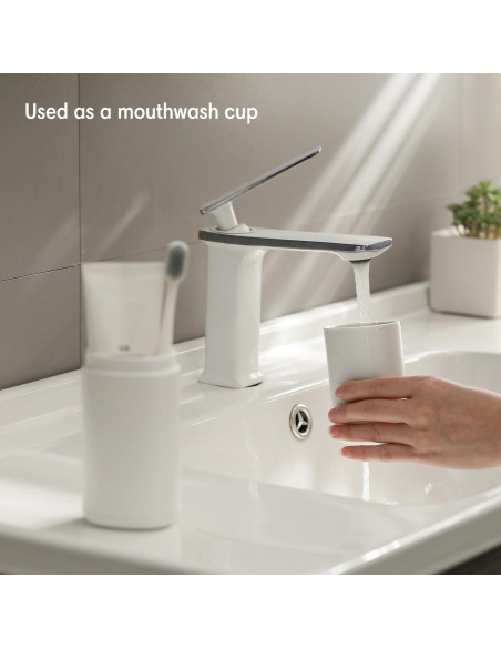 Estuche de Cepillo de Dientes de Viaje Baluca con Vaso - Gris