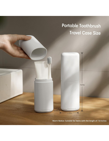 Estuche de Cepillo de Dientes de Viaje Baluca con Vaso - Gris
