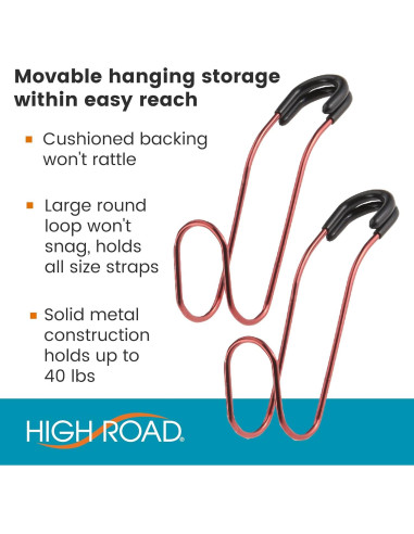 Ganchos de Bolsa Inquebrantables High Road - 4 Ganchos para Auto