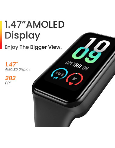 Amazfit Band 7 Reloj Inteligente Fitness Negro 1.47" AMOLED