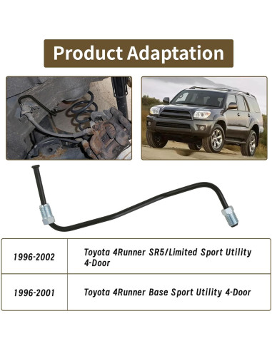 Tubería de Freno Delantera MuHize Izquierda No.6 para Toyota 4Runner