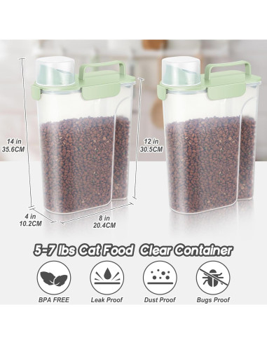 Contenedor Hermético de Almacenamiento para Mascotas 5L LEAWALK