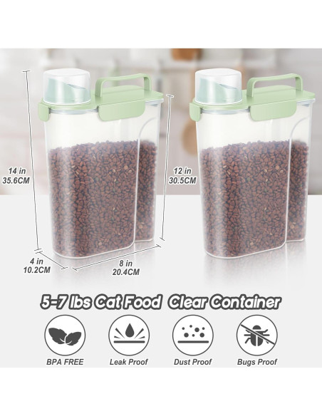 Contenedor Hermético de Almacenamiento para Mascotas 5L LEAWALK