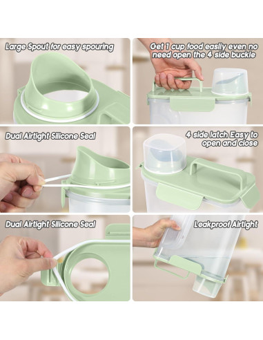 Contenedor Hermético de Almacenamiento para Mascotas 5L LEAWALK