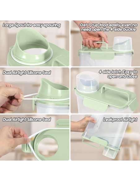 Contenedor Hermético de Almacenamiento para Mascotas 5L LEAWALK