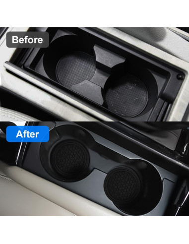 Mandark 4PCS Posavasos Antideslizantes para Coche Negro