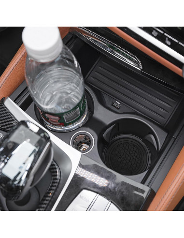 Mandark 4PCS Posavasos Antideslizantes para Coche Negro