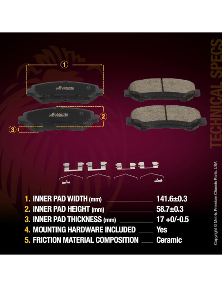 Pastillas de Freno Cerámicas Metrix D1374-D1338 para Nissan