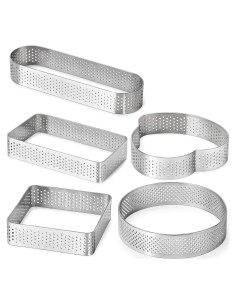 Anillo de Tarta FANGSUN 5 Formas Acero Inoxidable 20.32cm