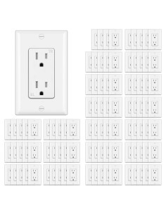 Tomas Decorativas BESTTEN 15A 100 Unidades a Prueba de Manipulación