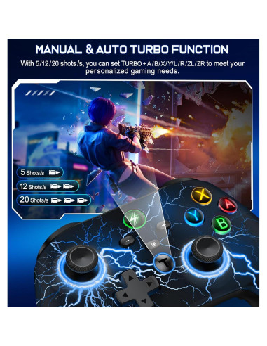 Controlador Inalámbrico NinjaPlusOX Pro para Nintendo Switch